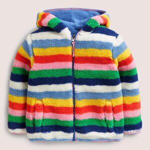 NWOT Mini Boden Cosy Reversible Fleece Hoodie